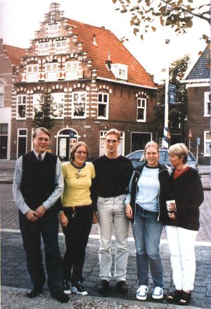 My family in front of my home in Haarlem